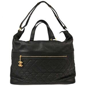 Chanel Black Calfskin 2way Handbag